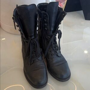 Chanel combat boots